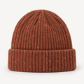 Rust Flecked Rib-Knit Beanie — product view