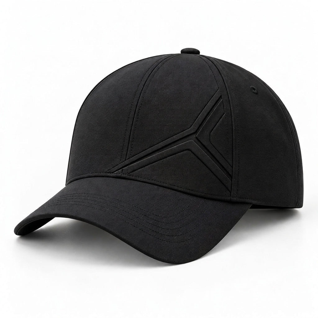 Black Sculpted Linework Baseball Cap — alternate view