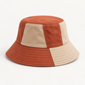Terracotta & Sand Color-Block Bucket Hat — product view